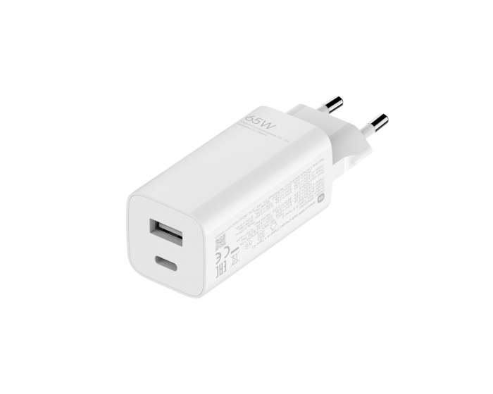 Xiaomi Wall Charger GaN Fast Charger, 65 W, USB-A + USB-C - White