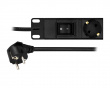 Earthed Power Strip, 8-sockets with on/off switch - Black